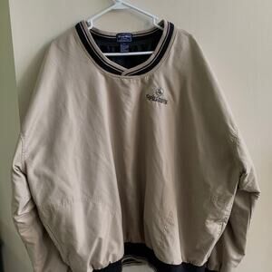 Winner Mate Eagles Crossing Golf Pullover V-Neck Lined Windbreaker Jacket Sz XL